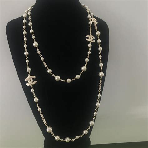 chanel pearl necklace etsy|chanel pearls necklace sale.